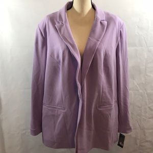 INC NWT Blazer purple faux pockets 3X